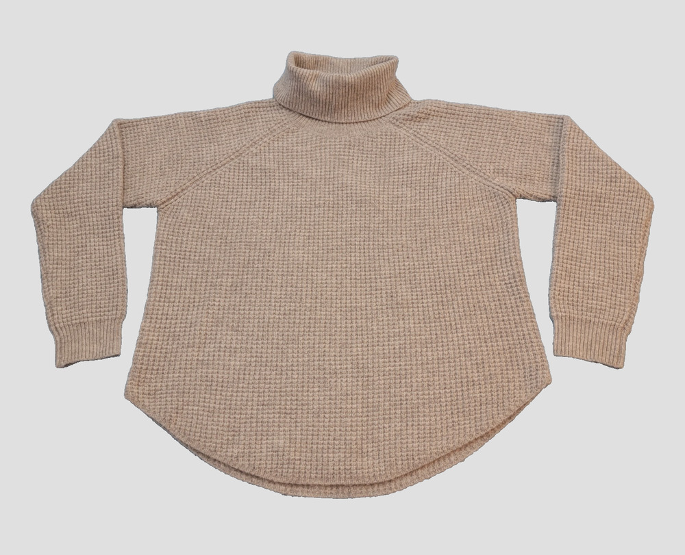 KUHL Sienna Sweater Womens XL Gray Cowl Neck Chunky Knit Curved Hem Cozy Soft